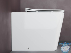 Унитаз приставной безободковый Ceramicanova Cubic Rimless CN1809 с сиденьем Soft Close (микролифт)