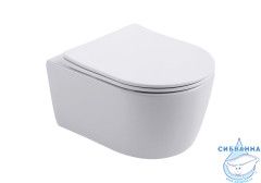 Унитаз подвесной безободковый Aquatek Европа AQ1106-00 (с сиденьем Soft Close (микролифт) 