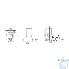 Унитаз напольный Vitra Zentrum 9012B003-7209 с бачком и сиденьем Soft Close (микролифт)