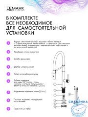 Смеситель для кухни Lemark Белуга LMF-8074B-BRLG (брашированное золото)
