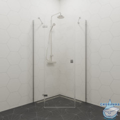 Душевое ограждение Тритон Сигма 100x100 профиль хром, стекло прозрачное Щ0000056815 (с поддоном)