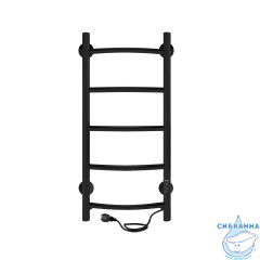 Полотенцесушитель электрический Indigo Embrace П5 (с таймером) 30х70 черный муар (с возможностью скрытого подключения, подключение R/L)