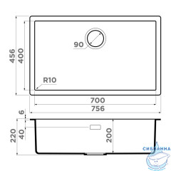Кухонная мойка Omoikiri Yamakawa 75T-U/I-BL Tetogranit/черный