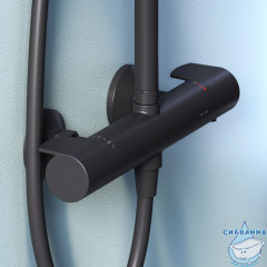Душевая система Am.Pm X-Joy 230 1 режим F0785A422 (черный матовый)