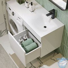 Тумба подвесная Aqwella Forma 54 белый с раковиной Фостер 115 R