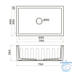 Кухонная мойка Omoikiri Mikura 76-WH Glossy Natceramic/белый