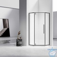 Душевое ограждение Vincea Slim-N 90x90 профиль черный, стекло прозрачное VSP-4SN900CLB