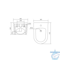 Биде подвесное Aquatek Оберон AQ0516-00  (без сиденья)