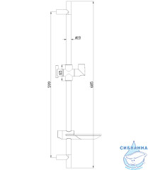 Штанга душевая 70 см Lemark LM8062C (хром)