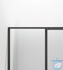 Душевое ограждение Vincea Слим 90x90 профиль черный, стекло прозрачное VSR-4SLP9090CLB