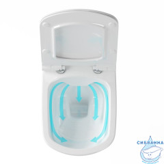 Унитаз подвесной безободковый Ravak Classic RimOff X01671 с сиденьем Soft Close (микролифт) быстросъёмным