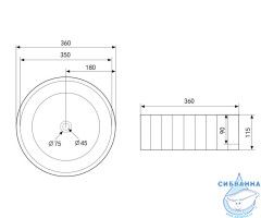 Раковина на столешницу 36 см ABBER Bequem AC2111