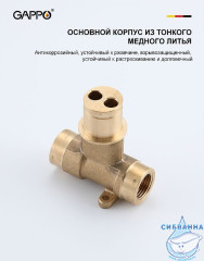 Встраиваемый смеситель Gappo G7206-6 G06-6 с гигиеническим душем (черный матовый)