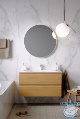 Тумба Aqwella Accent 100 c раковиной Малага 100 дуб золотой