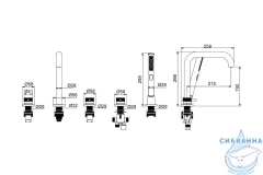 Смеситель для ванны на борт Allen Brau Priority 265368 (черный матовый)