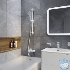 Шланг для душа, белый матовый, силиконовый, 2,0м, Optima Home, IDDIS, OPH20WLi19