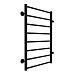 Полотенцесушитель водяной Terminus Аврора П8 50х80 (боковое подключение) (черный матовый)