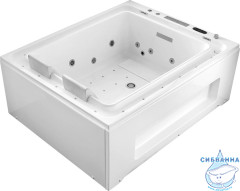Акриовая ванна Gemy G9268 Milk SPA 185х150 с гидромассажем