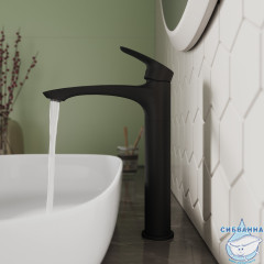 Смеситель для раковины Milardo Rora RORBL01M01 (без донного клапана) (черный матовый)