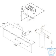 Набор аксессуаров для ванной комнаты AM.PM Sense L AK74T0503W