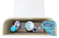 Унитаз напольный безободковый со смывом торнадо Azario Berton с бачком и сиденьем Soft Close (микролифт) AZ-6093