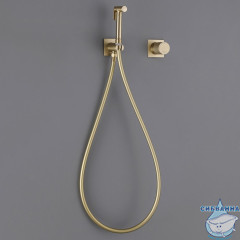Встраиваемый смеситель с гигиеническим душем ABBER Emotion AF8725G (золото матовое)