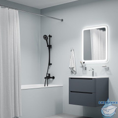 Лейка для душа, черная матовая, Optima Home, IDDIS, OPH3FB0i18