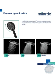 Душевая система Milardo Dale 250 DALBL02M67 (черный матовый)