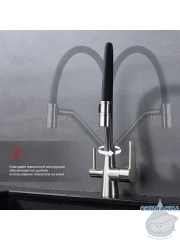 Смеситель для кухни Raglo R80.62.05 (сатин/черный)