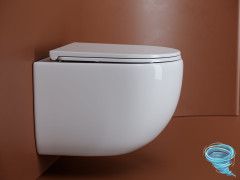 Унитаз подвесной безободковый Ceramicanova UP Rimless CN4007 с сиденьем быстросъемным Soft Close (микролифт)
