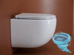 Унитаз подвесной безободковый Ceramicanova UP Rimless CN4007 с сиденьем быстросъемным Soft Close (микролифт)