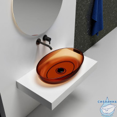 Раковина на столешницу 60 см ABBER Kristall AT2801Opal