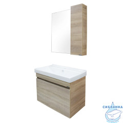 Тумба подвесная Comforty Тромсе 80 дуб сонома с раковиной Fest 80
