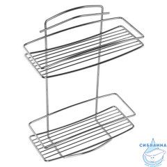 Полка двухъярусная прямая, проволока стальная, 12, Milardo, 212W020M44