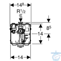 Кнопка смыва Geberit Tango 116.014.21.1 (хром) со смывным клапаном Geberit 115.801.00.1