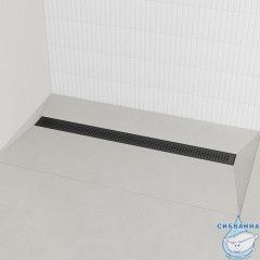 Лоток душевой, сифон 360, комбинированный затвор, перфор. решетка, 800мм, графит, IDDIS, 975B8GM20DZ