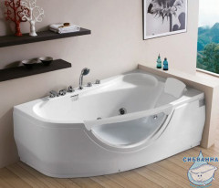 Акриовая ванна Gemy G9046 B R 161х96 с гидромассажем