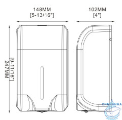 Автоматический дозатор для жидкого мыла SantiLine SL-8017 (белый глянцевый)