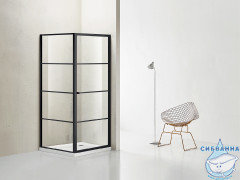 Душевое ограждение Azario Richmond 90x90 AZ-NAG1221 900 профиль черный, стекло прозрачное (без поддона)