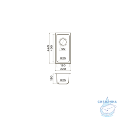 Кухонная мойка Omoikiri Tadzava 22-U-IN 4993734 нержавеющая сталь