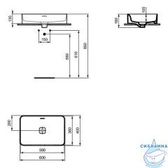  Раковина на столешницу 60 см Ideal Standard Strada II Vessel T299901
