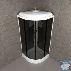 Душевая кабина Тритон Грей-Блк 90x90 А профиль белый, стекло грей Щ0000067302