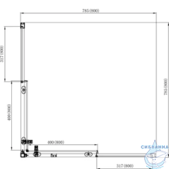 Душевое ограждение Aquatek AQ ARI KV 08020CH 80x80 профиль хром, стекло прозрачное (без поддона)