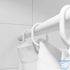 Набор колец для шторы в ванную комнату, White, RID011P, IDDIS