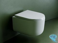 Унитаз подвесной безободковый Ceramicanova Ulma Rimless CN4006T с сиденьем быстросъемным Soft Close (микролифт)
