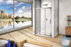 Дверь в нишу Bas Orion WTW-120-G-CH профиль хром, стекло матовое