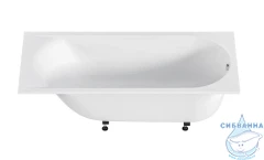 Ванна из искусственного камня Bas Афина 170х75 (с каркасом) (белый матовый)