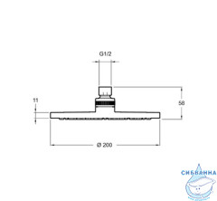 Верхний душ Jacob Delafon Brive E21755-CP