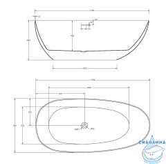 Акриловая ванна ABBER AB9211MB