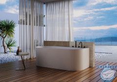 Акриловая ванна ABBER AB9496-1.7 R 170х78 с каркасом